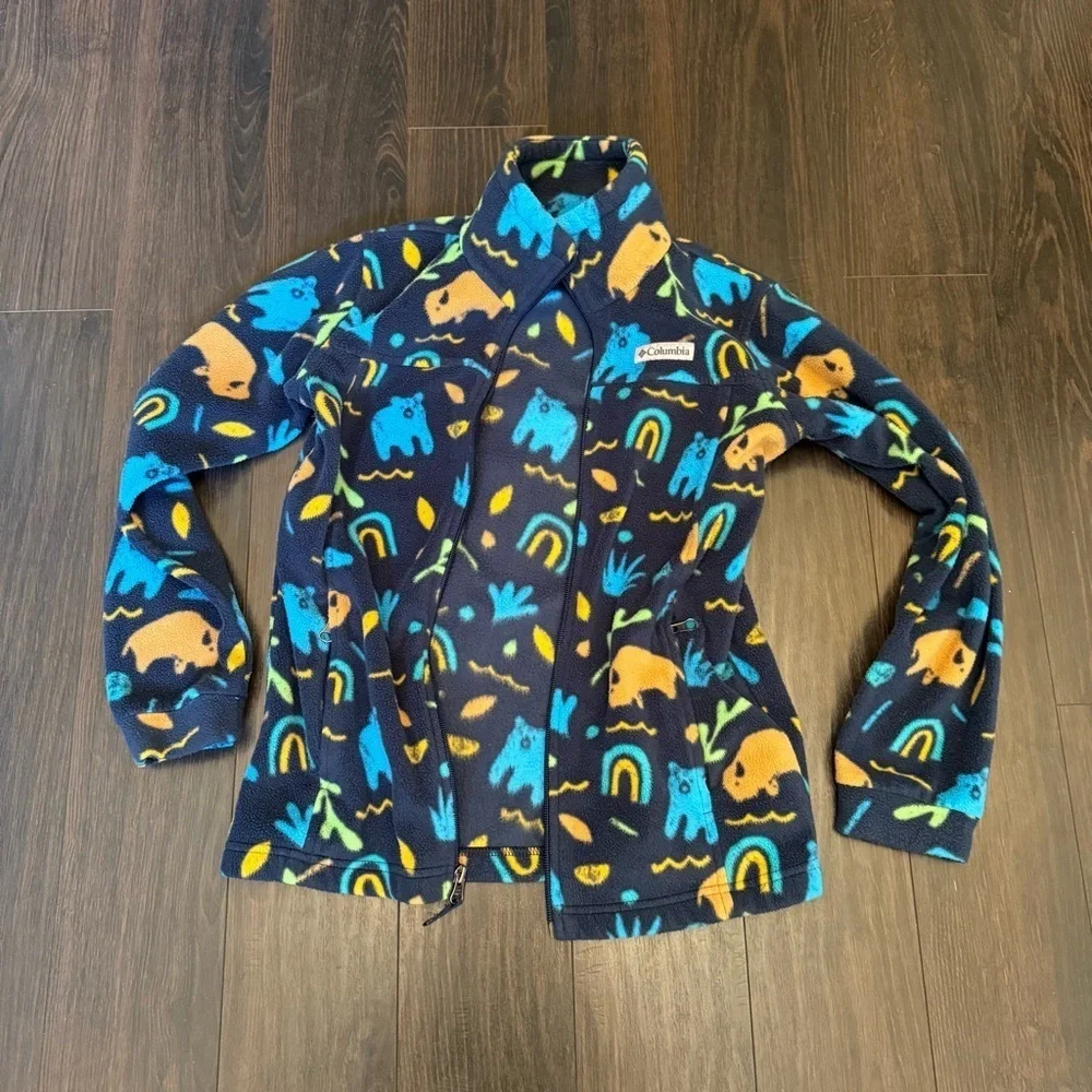 Boys Columbia Zing Fleece Animal Bear Buffalo Rainbow